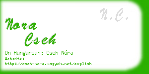 nora cseh business card